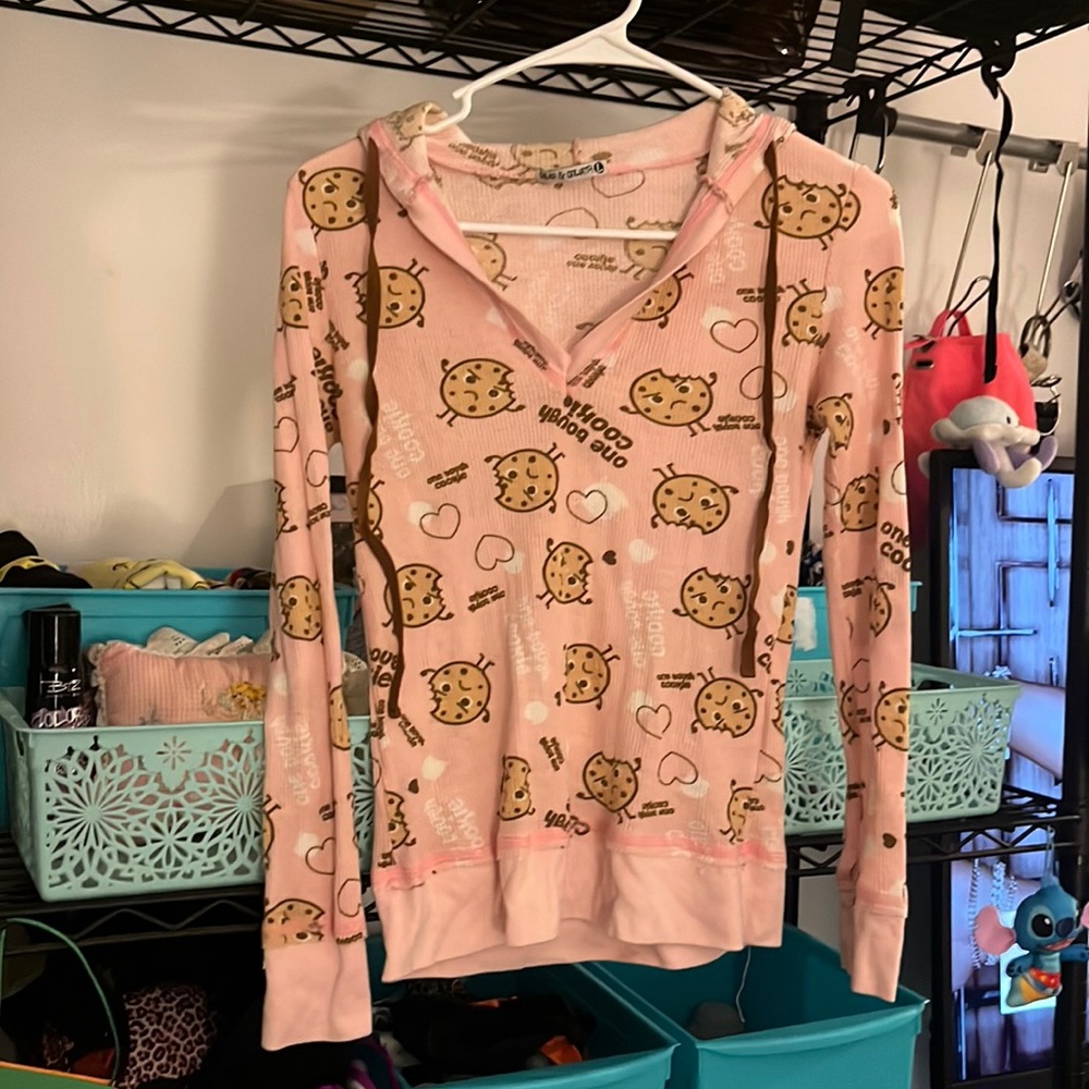 One tough cookie long sleeve shirt with hood